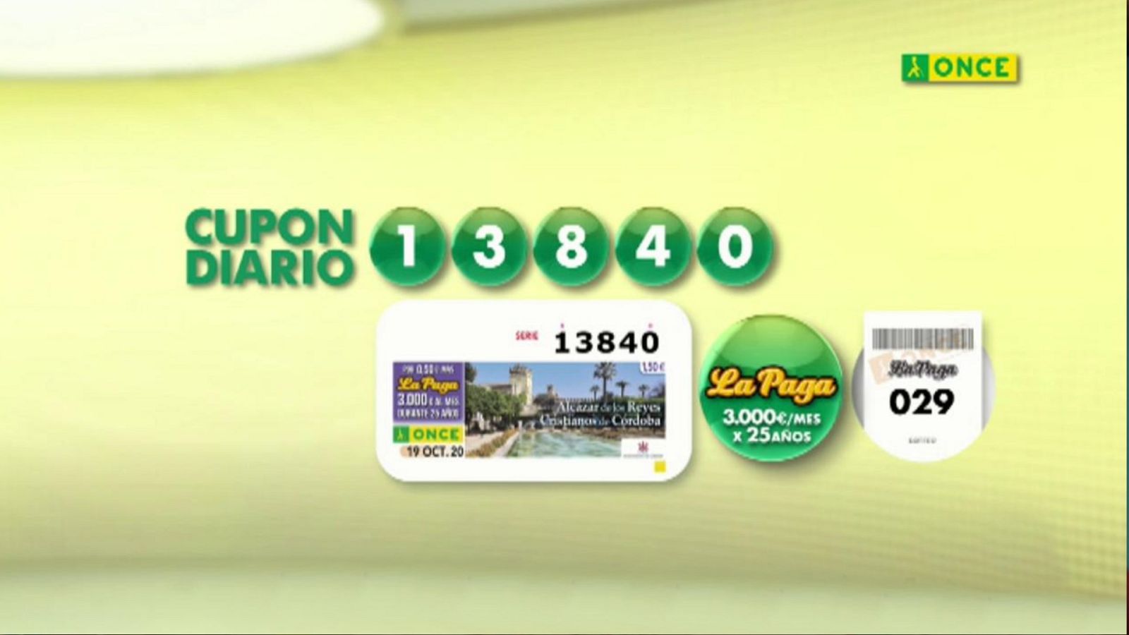 Sorteo ONCE - 19/10/20 - ver ahora