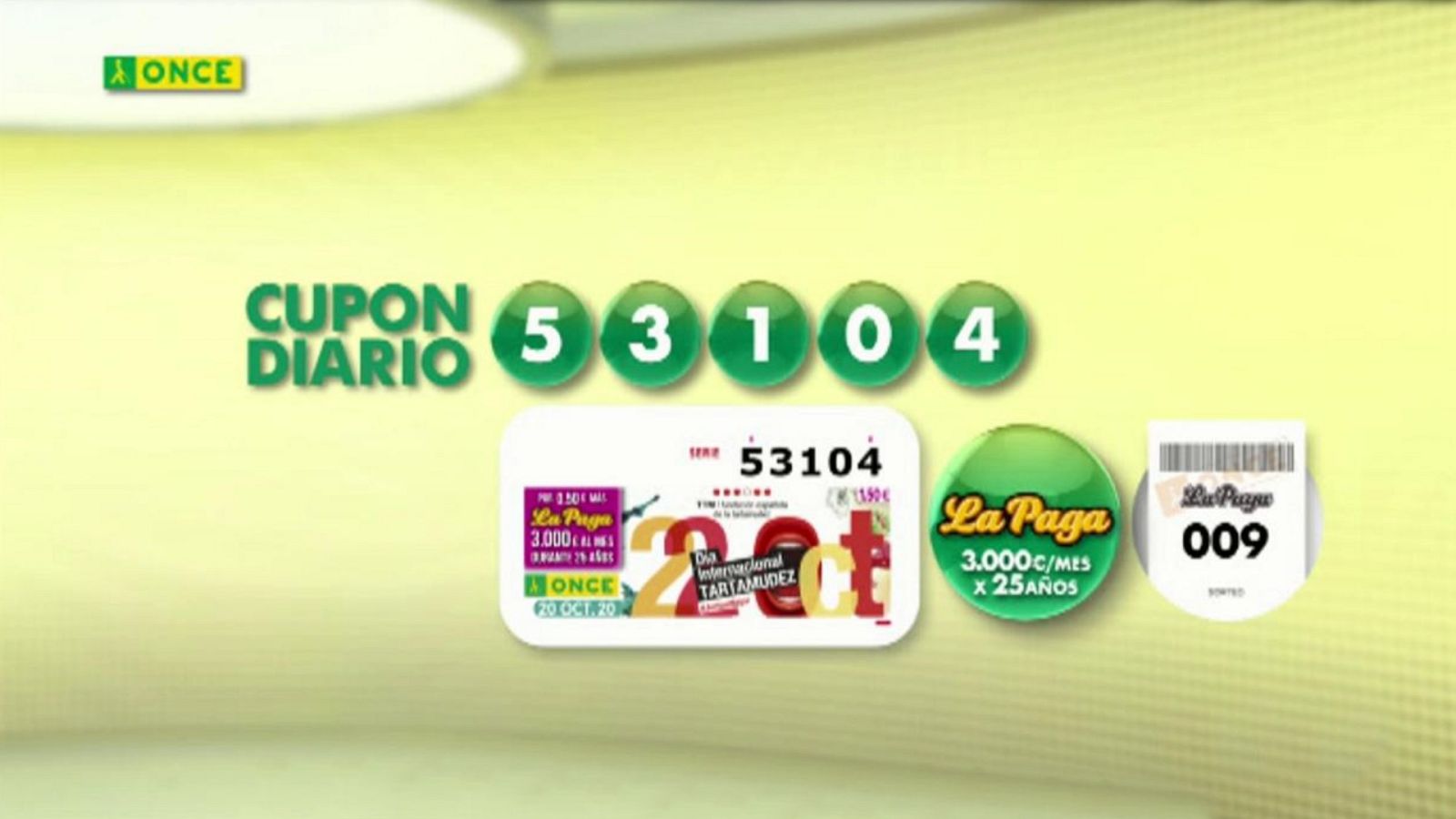 Sorteo ONCE - 20/10/20 - ver ahora