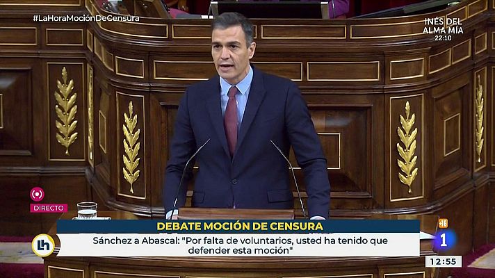 La hora de La 1 - Pedro Sánchez contesta en el Congreso a Abascal
