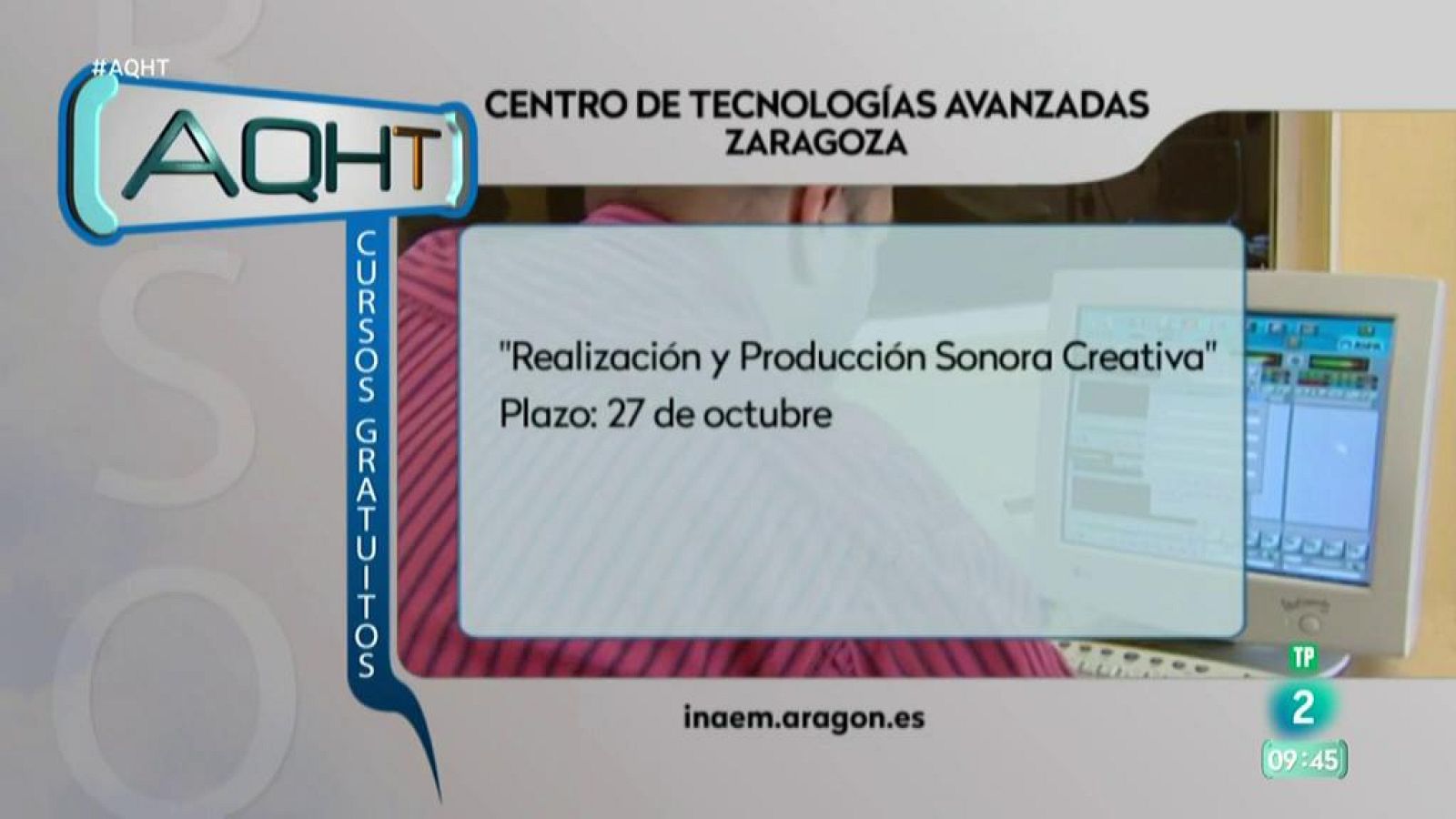 Formación gratis en Imagen y Sonido, Turismo y Hostelería - Aquí hay trabajo | Ver