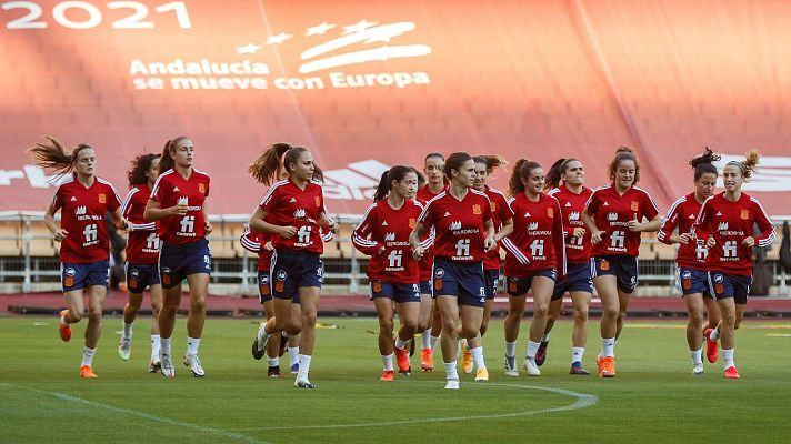 Telediario 1 - La selección española prepara el choque ante República Checa en La Cartuja