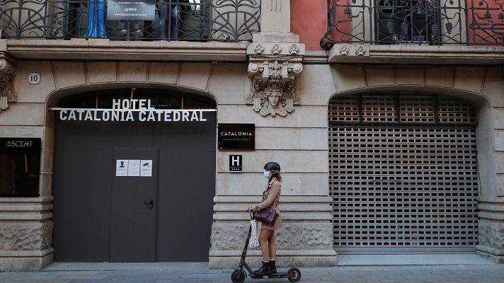 Telediario 1 - Los proveedores de los hoteles se resienten ante la caída de las pernoctaciones