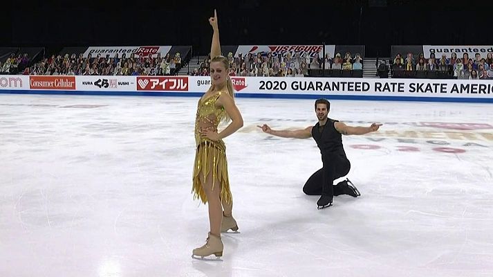 Patinaje sobre hielo - Grand Prix Skate America. Programa corto danza