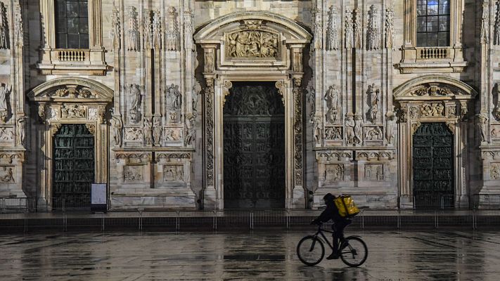 Telediario 1 - Toque de queda y otras restricciones: Europa y segunda ola