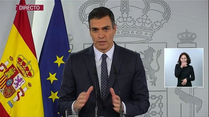 Especial Coronavirus - Comparecencia del presidente del gobierno, Pedro Sánchez