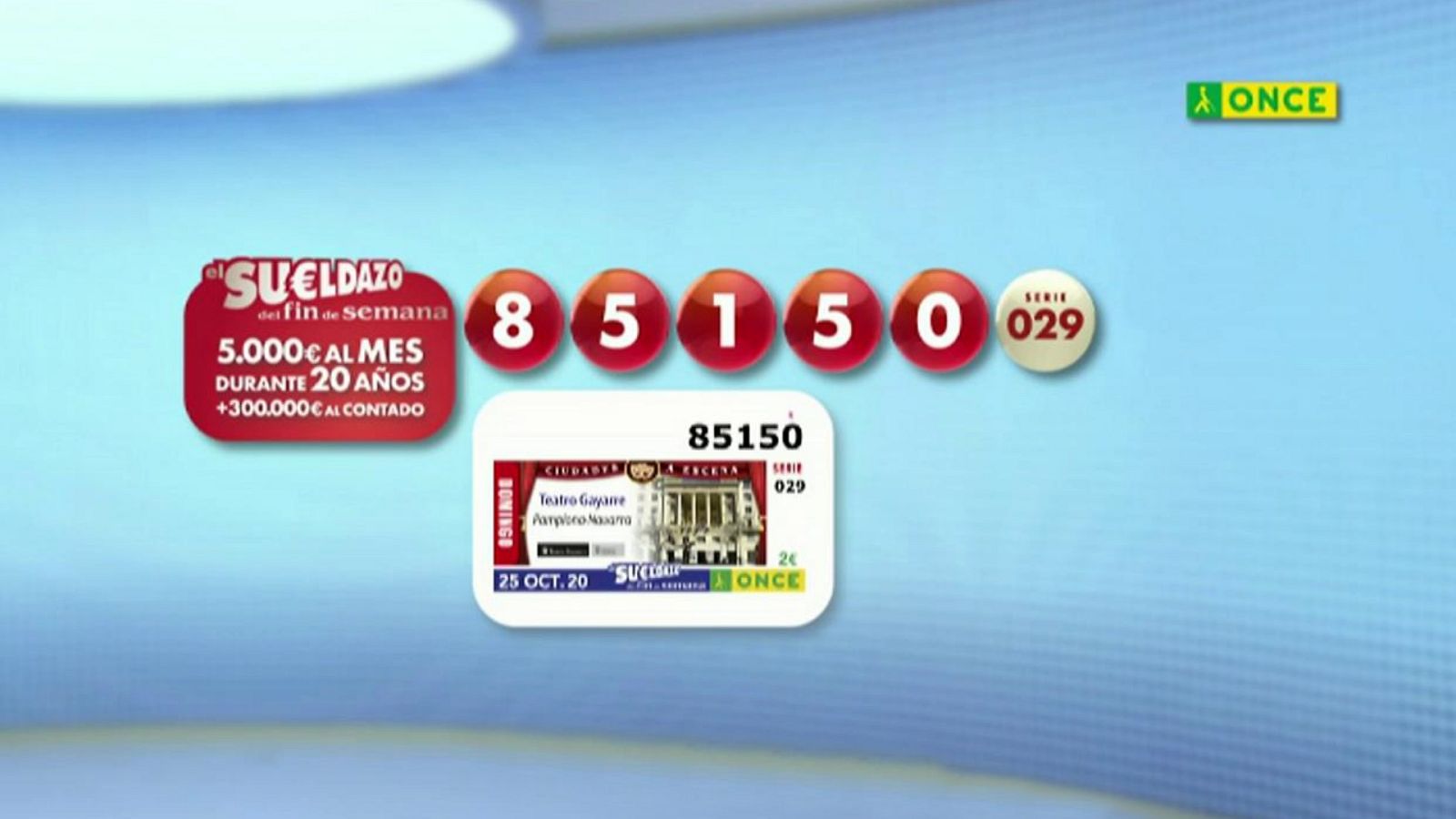 Sorteo ONCE - 25/10/20 - ver ahora