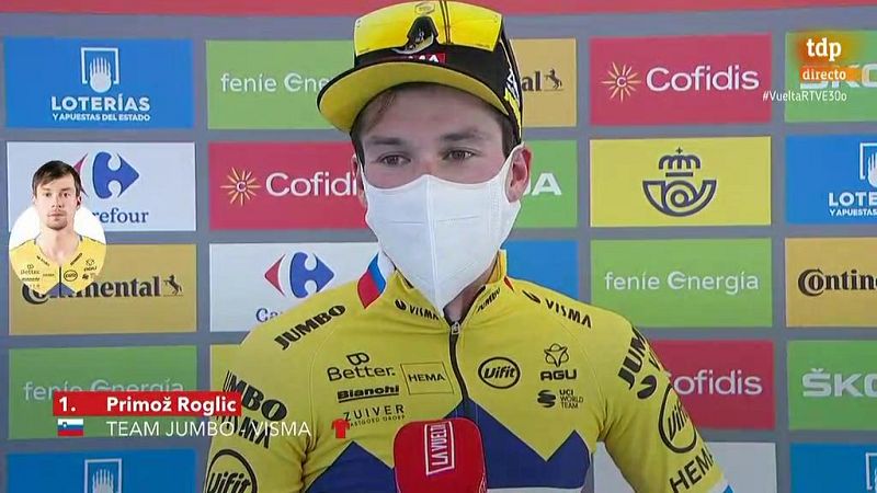 Vuelta 2020 | Roglic: "Otra vez de rojo. Ahora hay que mantener la concentración"