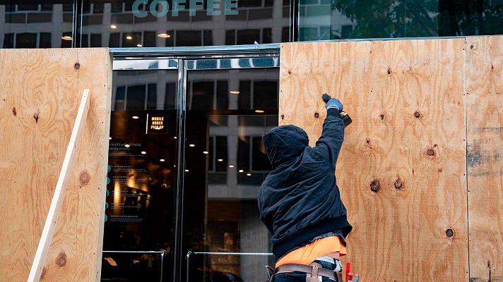 Telediario 1 - Washington se blinda por miedo a disturbios en la noche electoral