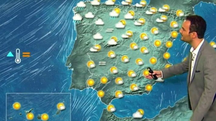 El tiempo - Cielos poco nubosos en la mayor parte del país con temperaturas altas para la época