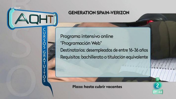 Aquí hay trabajo - Cursos gratis por internet o semipresenciales