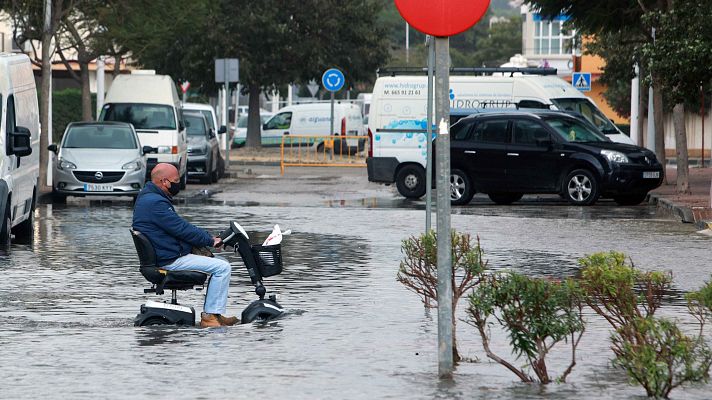 Telediario 1 - Alerta máxima en la Comunidad Valenciana por las lluvias