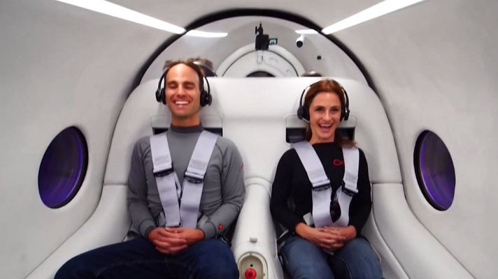 Telediario 1 - Virgin hace la primera prueba de Hyperloop con pasajeros