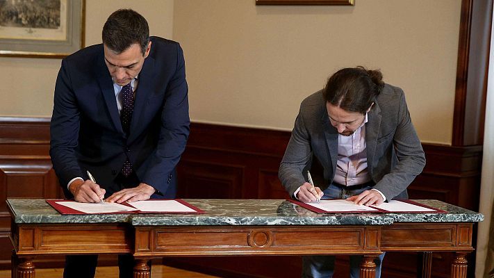 Telediario 1 - Un año tras las últimas elecciones generales España