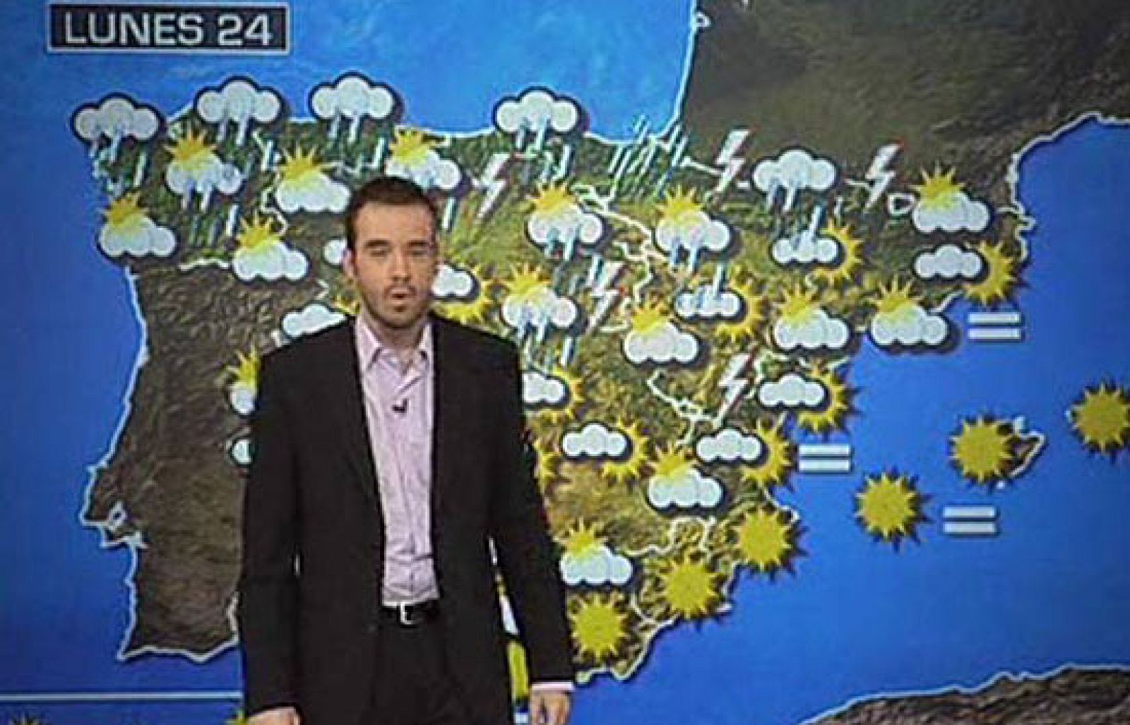 Predicción metereológica para el lunes 24 de agosto de 2009.