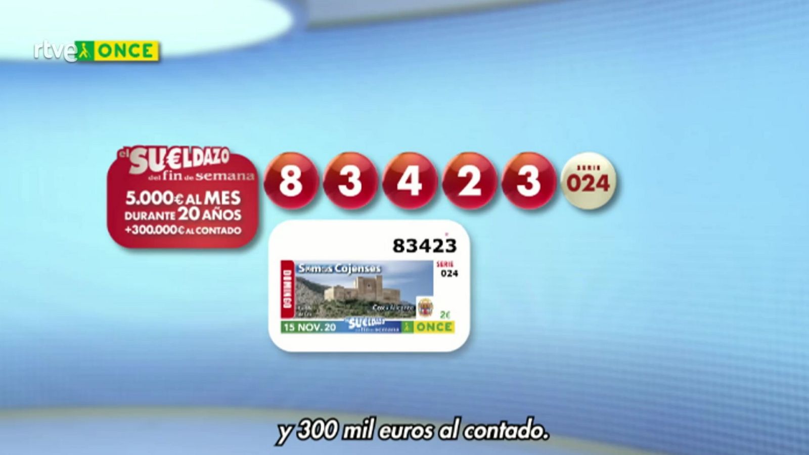 Sorteo ONCE - 15/11/20 - ver ahora