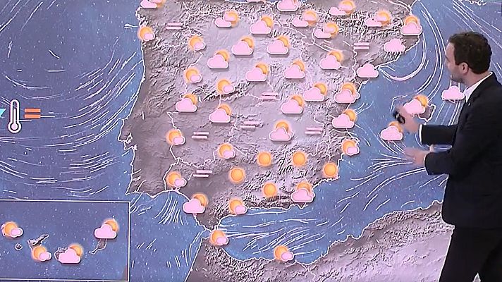 El tiempo - Poca nubosidad y temperaturas suaves con algunas precipitaciones débiles en el Mediterráneo
