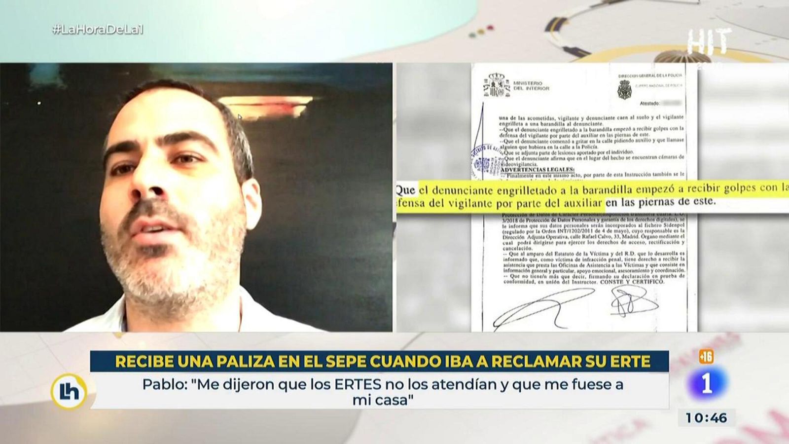 Un hombre es agredido por un agente de seguridad del SEPE