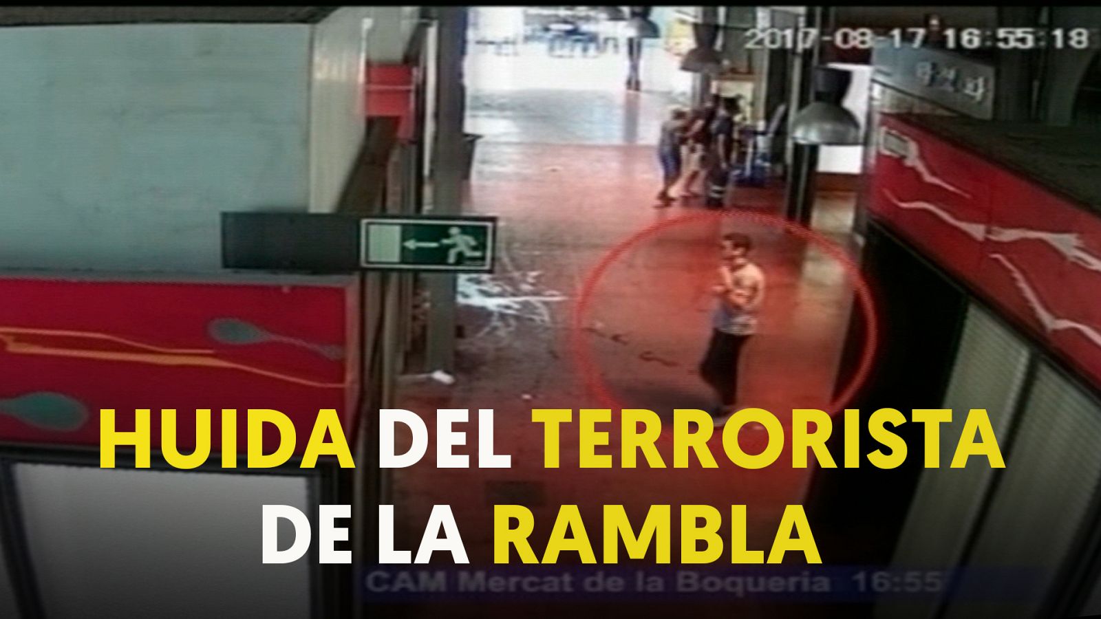 Así huyó el autor material del atentado de Las Ramblas