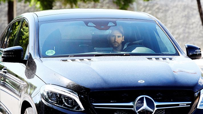 Telediario 1 - Messi no se entrena a la espera de los resultados de su PCR
