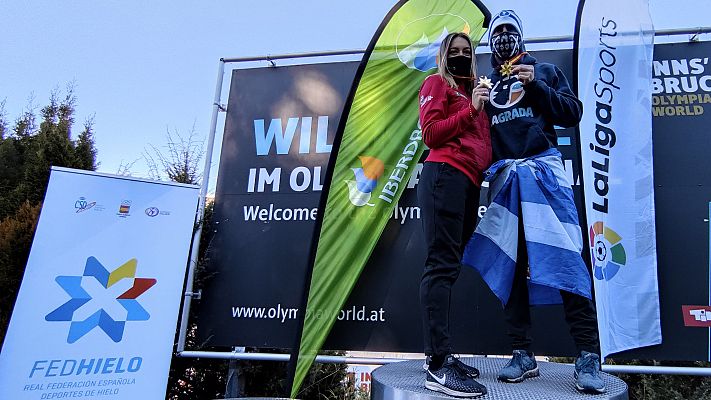 Telediario 1 - Ander Mirambell y Paula Raul, campeones de la Copa de España de skeleton