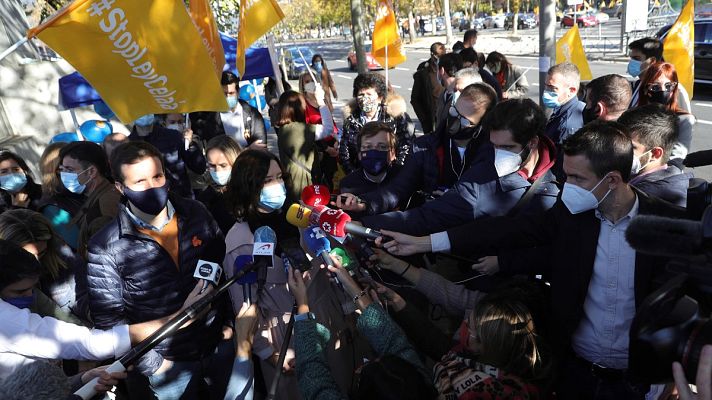 Telediario 1 - PP, Vox y Cs secundan las protestas contra la 'Ley Celaá'