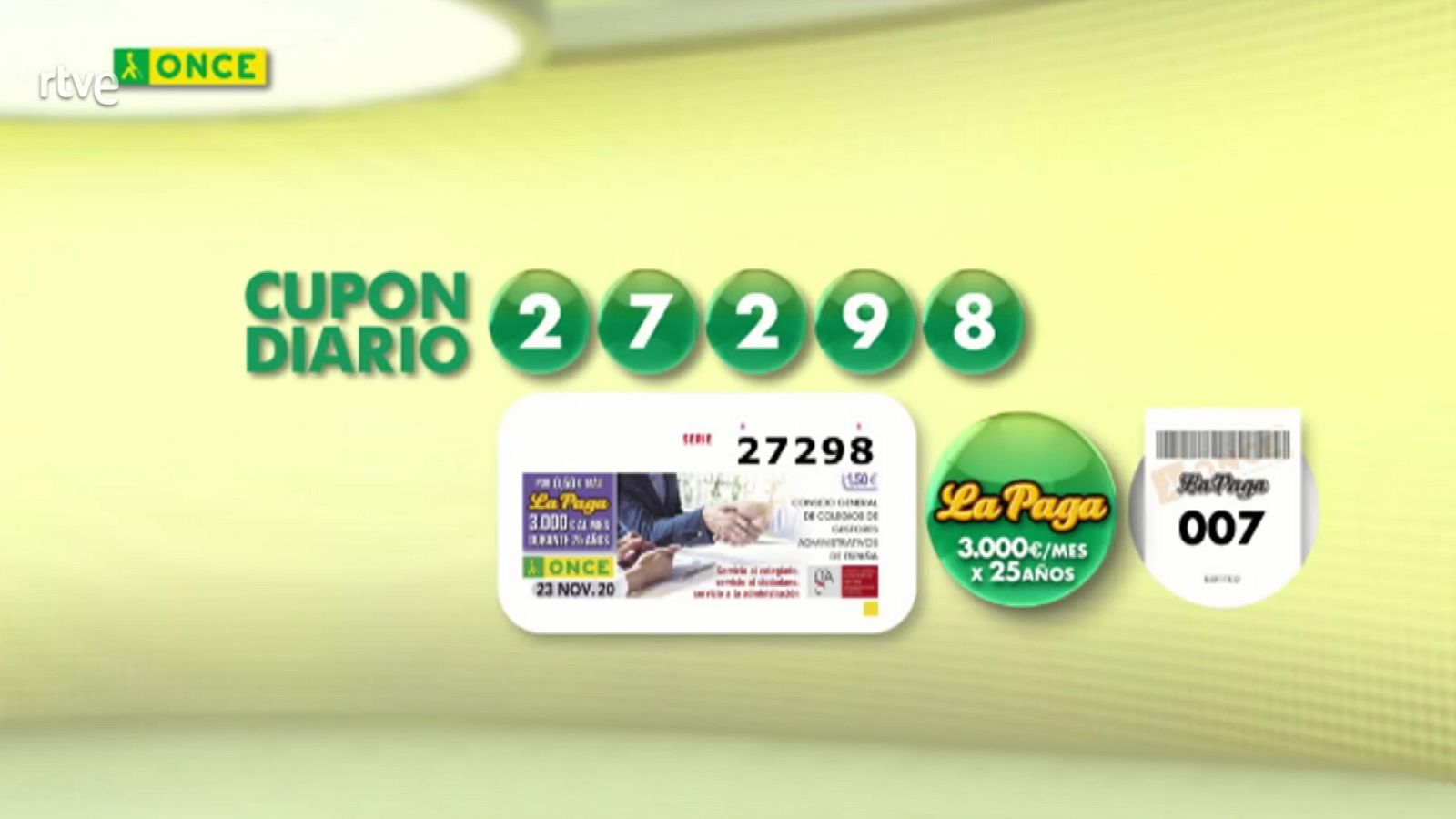 Sorteo ONCE - 23/11/20 - ver ahora