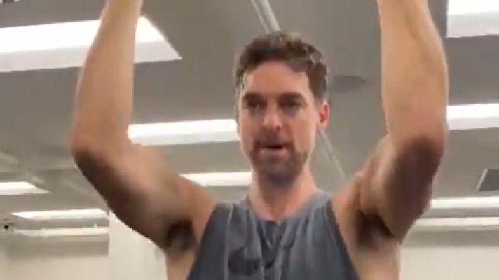 Telediario 1 - Pau Gasol avanza en su recueración y ya entrena en la cancha