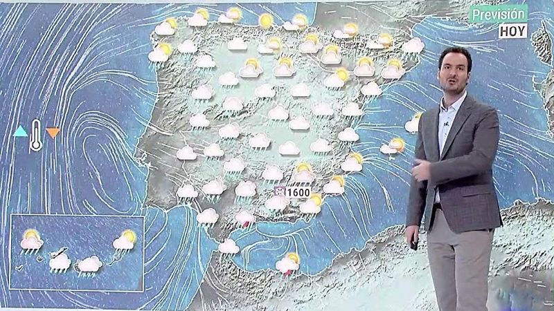 Precipitaciones en amplias zonas y descenso térmico en el sur
