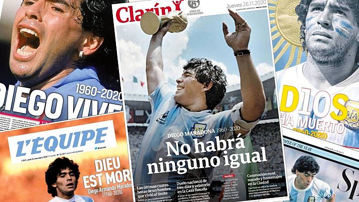 Telediario 1 - La muerte de Maradona paraliza Argentina