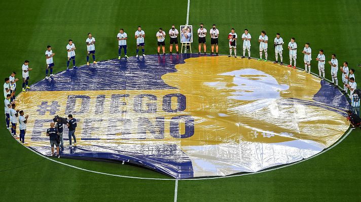 Telediario 1 - Boca Juniors, Newell's y el Nápoles rinden homenajes a Maradona