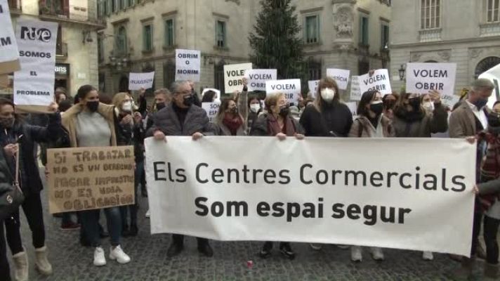 L'Informatiu - Protesta treballadors centres comercials