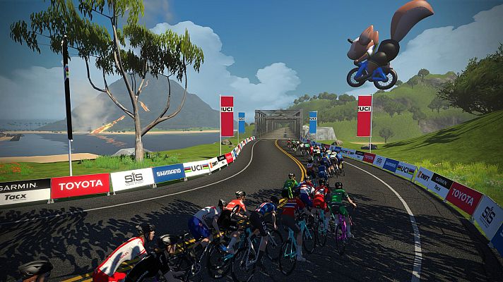 Ciclismo - Mundial virtual de ciclismo de Watopia. Carrera masculina