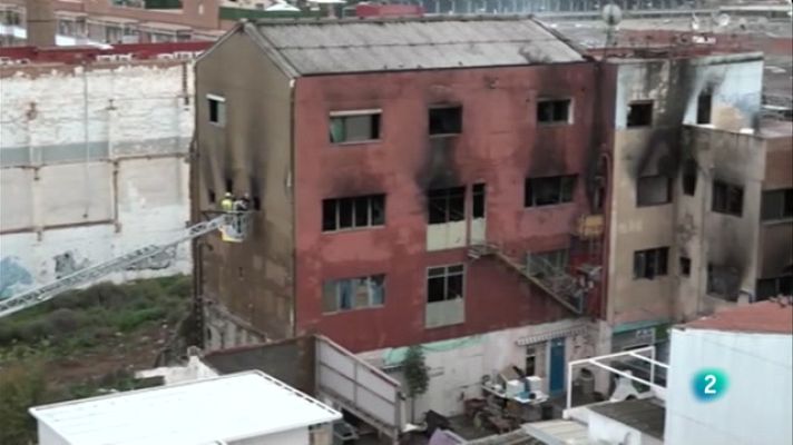 L'Informatiu - Localitzen una tercera víctima de l'incendi de Badalona