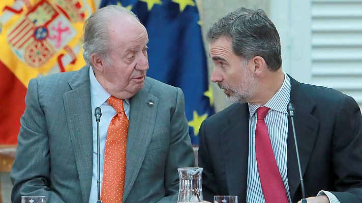 Telediario 1 - El Gobierno desvincula a Felipe VI del rey emérito