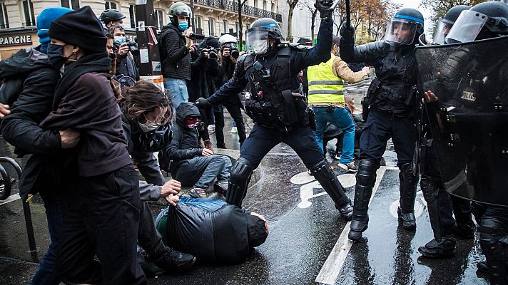 Telediario 1 - Nueva protesta en Francia contra la ley de Seguridad