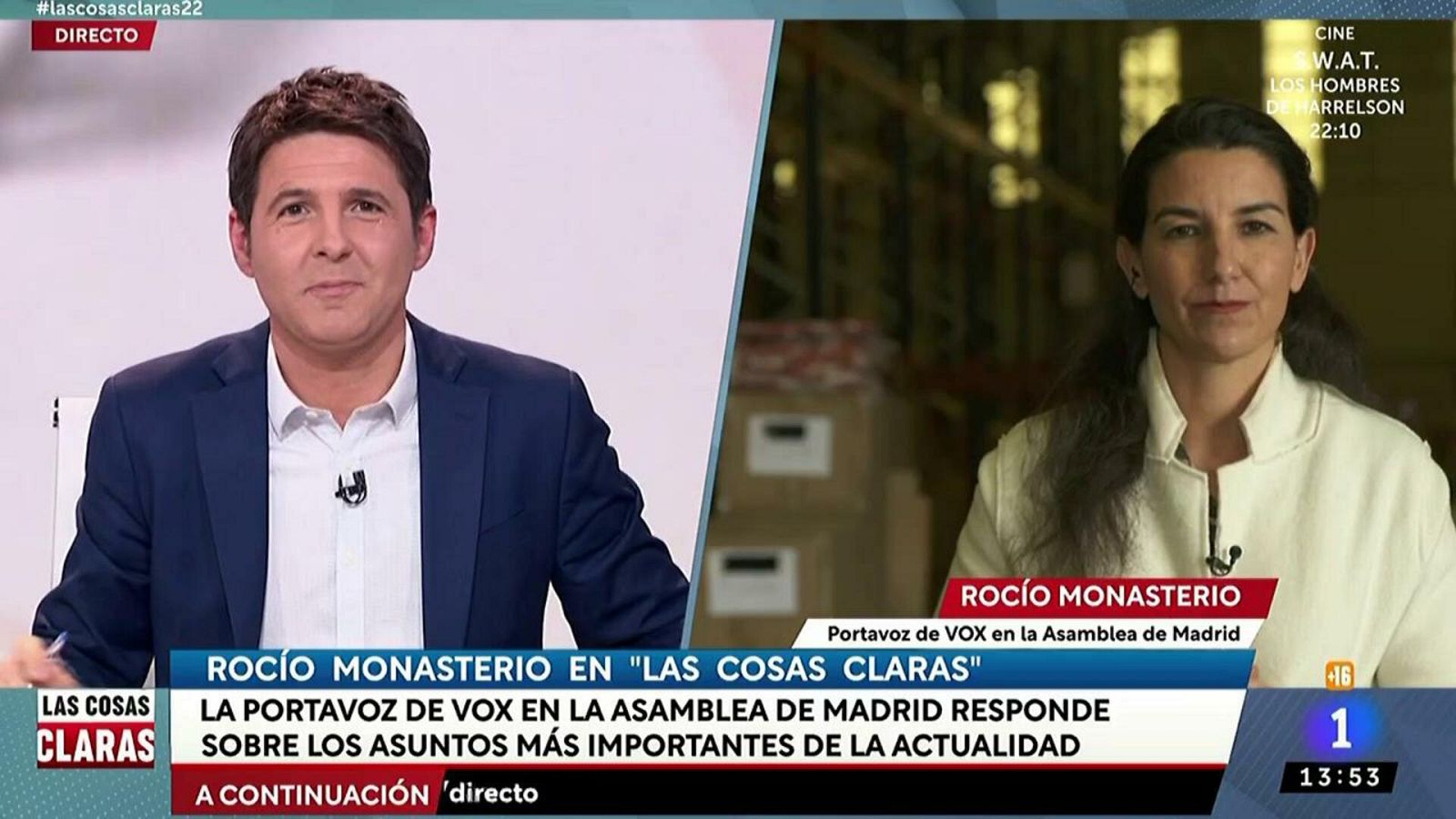 Rocío Monasterio: "Sánchez no tiene ningún proyecto para sacar a los españoles de ésta"