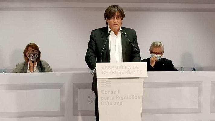 Telediario 1 - Puigdemont plantea un "desbordamiento democrático"
