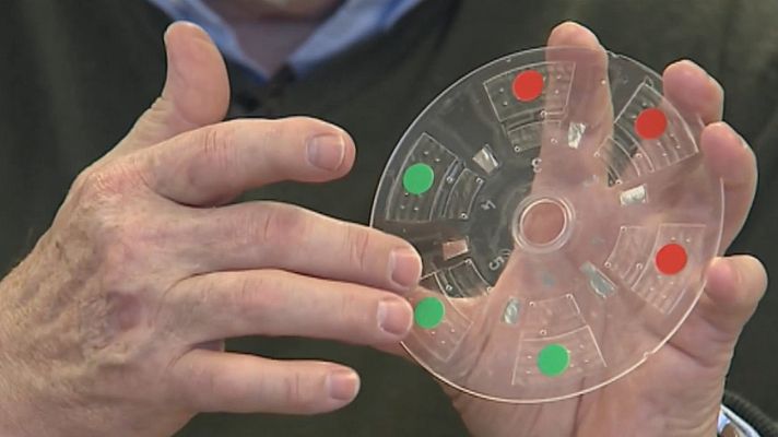 Telediario 1 - Investigadores valencianos desarrollan una técnica para detectar el coronavirus en 30 minutos mediante saliva