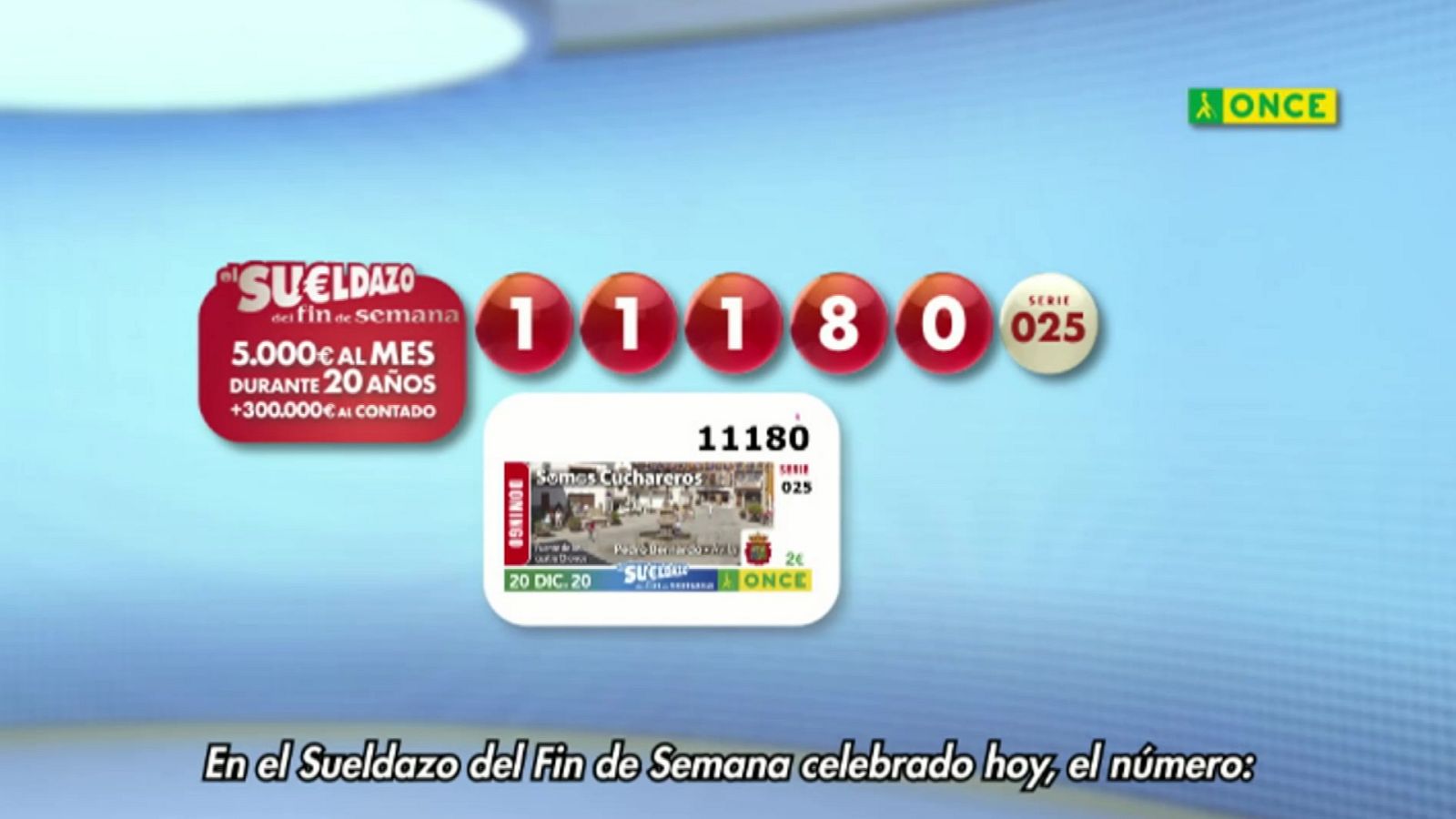 Sorteo ONCE - 20/12/20 - ver ahora