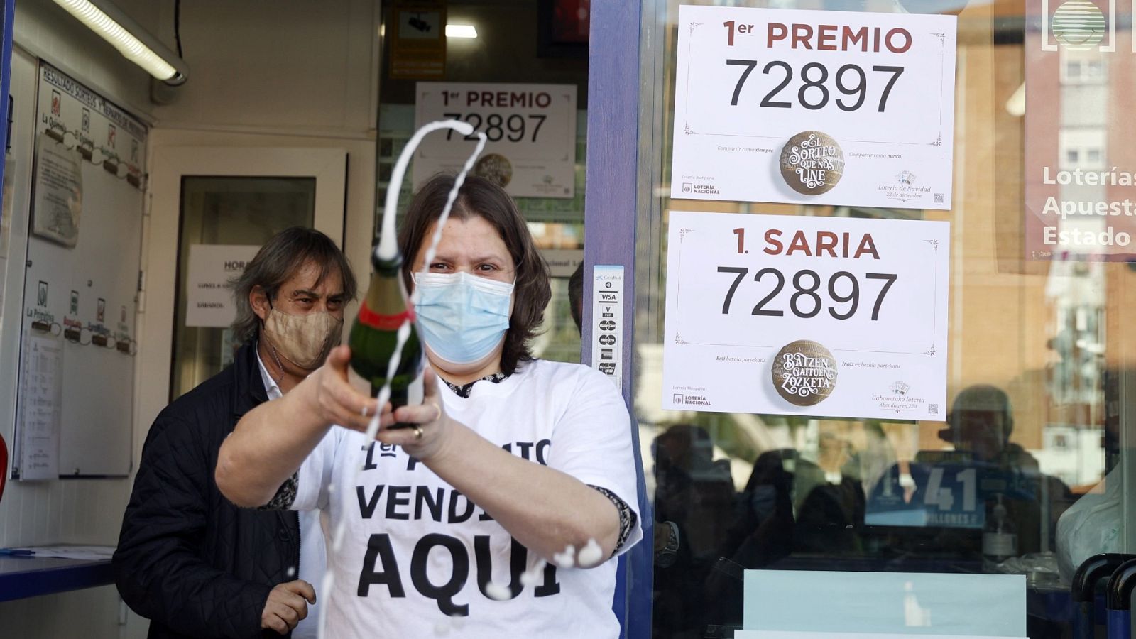 Vídeo del Gordo, el 72.897 es el primer premio de la Lotería de Navidad de 2020