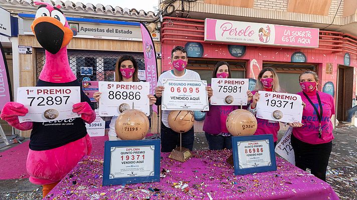 Lotería de Navidad - Vídeo del 6.095, el segundo premio de la Lotería de Navidad de 2020