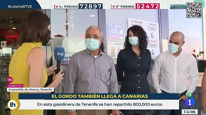 La hora de La 1 - Cae el 'Gordo' en Tenerife
