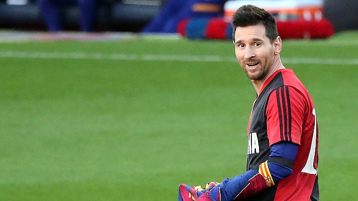 Telediario 1 - El Barça vuelve a los entrenamientos sin Messi, con permiso del club
