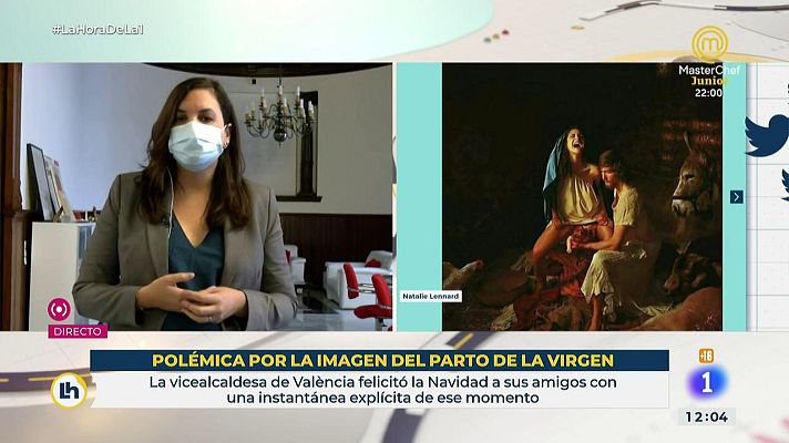 La hora de La 1 - La vicealcaldesa de Valencia sobre la imagen del parto de la