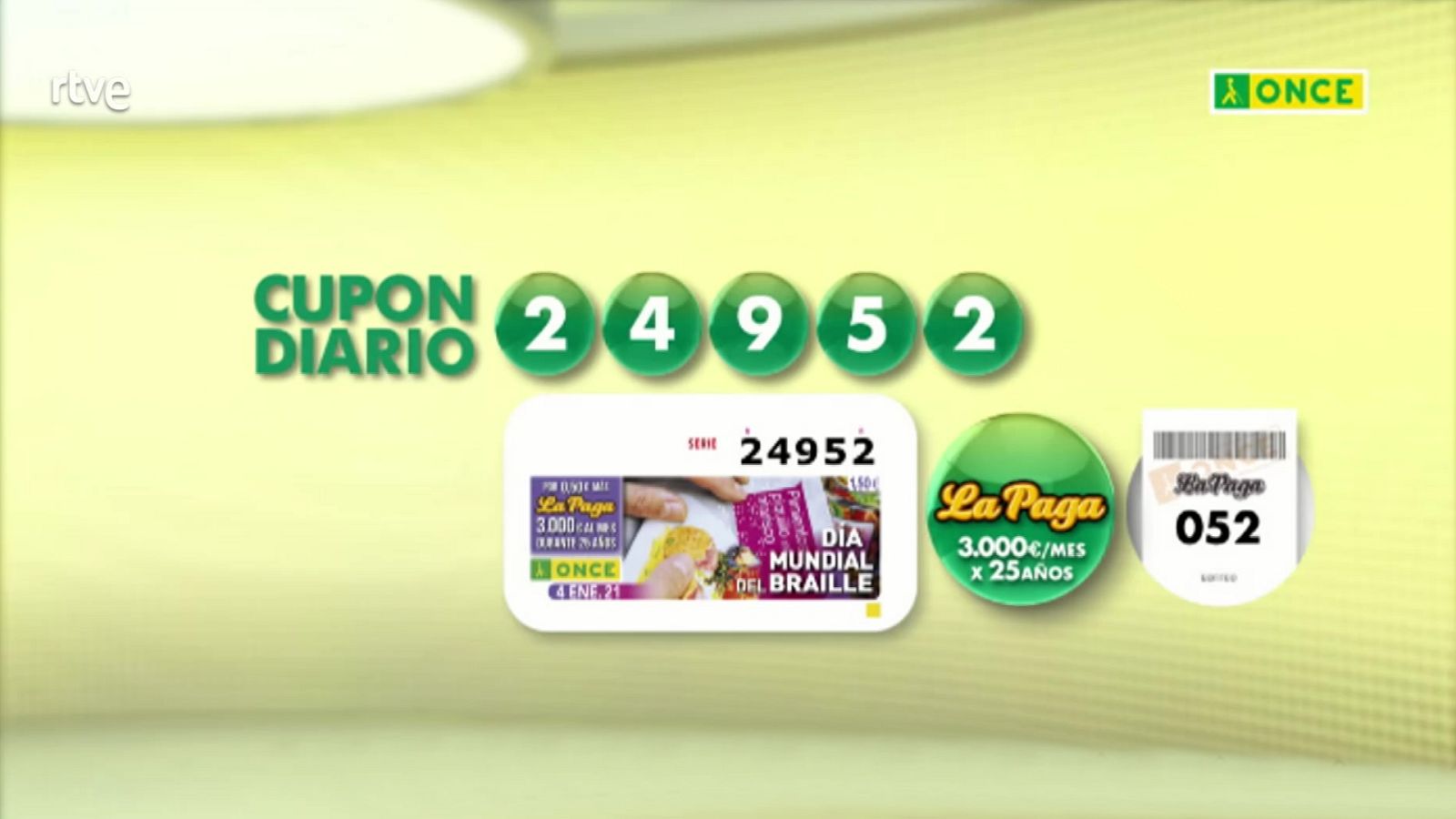 Sorteo ONCE - 04/01/21 - ver ahora