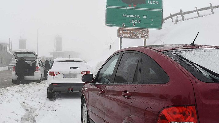 Telediario 1 - La borrasca Filomena dejará copiosas nevadas, viento y lluvia