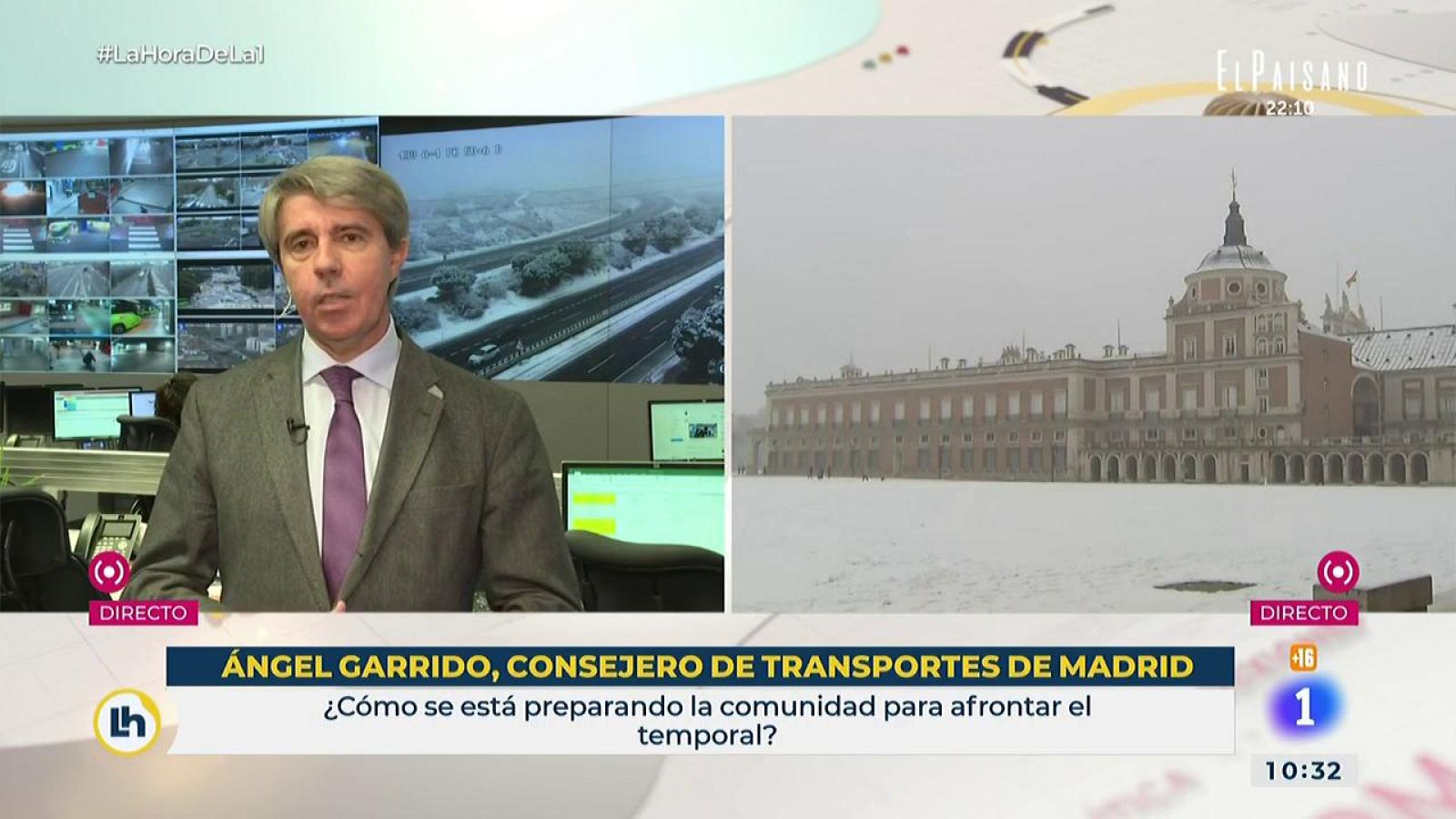 Ángel Garrido, consejero de Transportes de la CAM: "dependemos de lo que hagamos cada uno. Pedimos responsabilidad" - La hora de La 1 | Ver