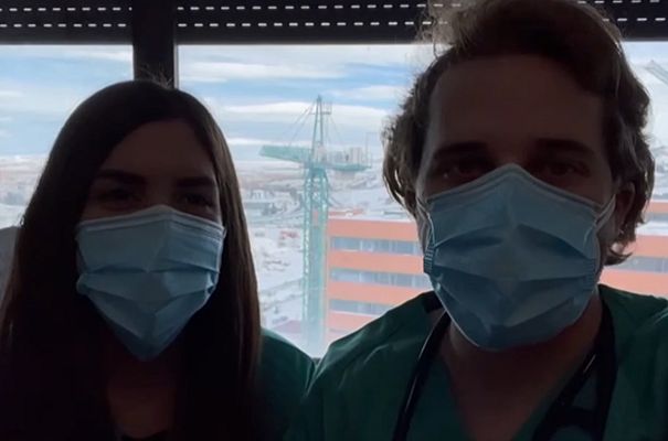 Telediario 1 - La odisea de los sanitarios para llegar a los hospitales por culpa de Filomena