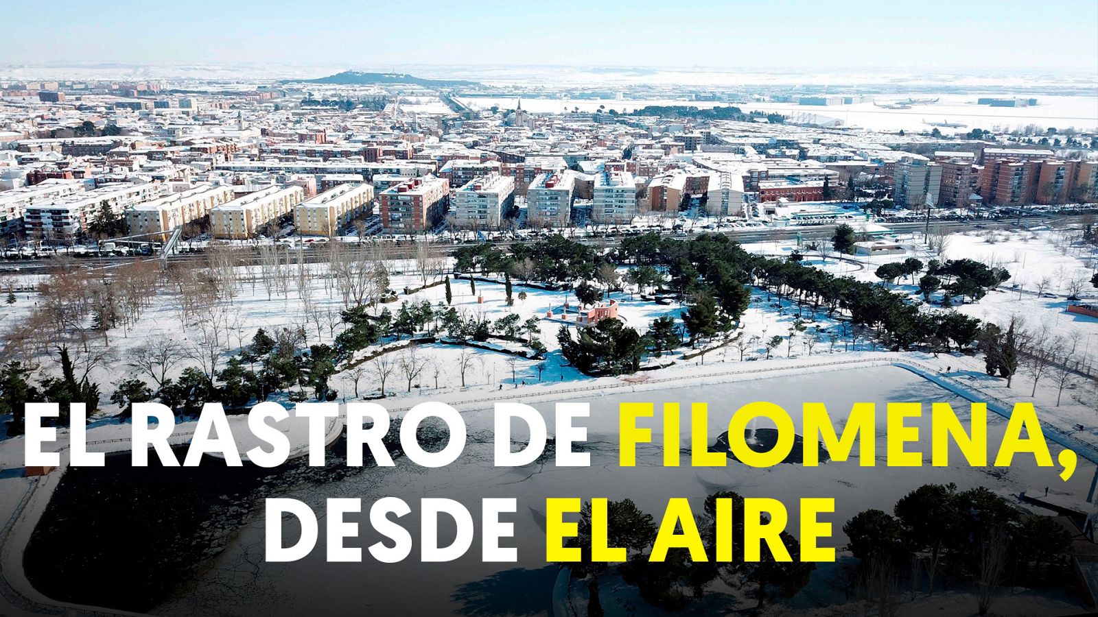 El paisaje que ha dejado el paso de Filomena, a vista de dron