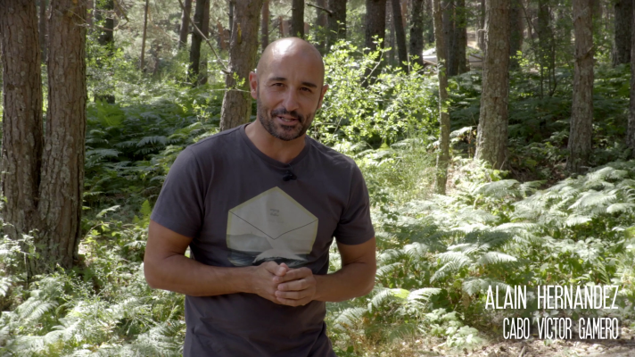 La caza - Alain Hernández interpreta al cabo Víctor Gamero